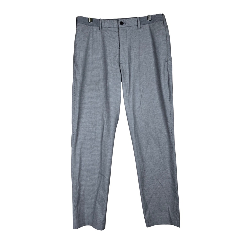 UNIQLO‎ Mens Micro Houndstooth Dress Pants Medium Waist 30-33 Preppy Academia